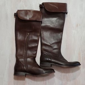 FRYE Brown Leather Over the Knee/Knee High Boots